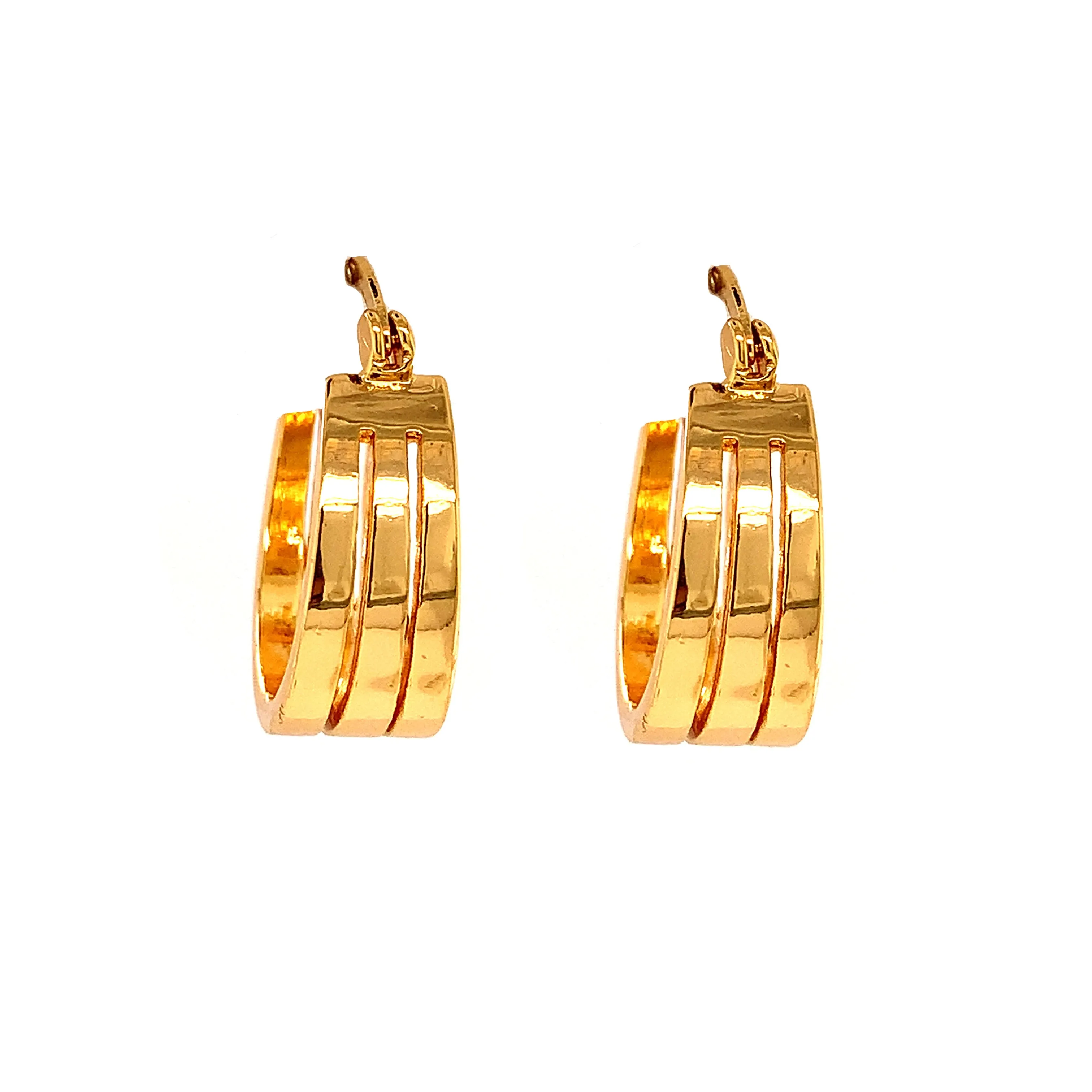 Triple Etched Hoops