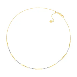 Two-Tone Alternating Bars Adjustable Choker
