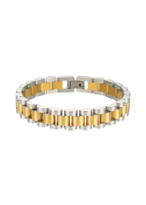 Two Toned Wristwatch Chain Bracelet
