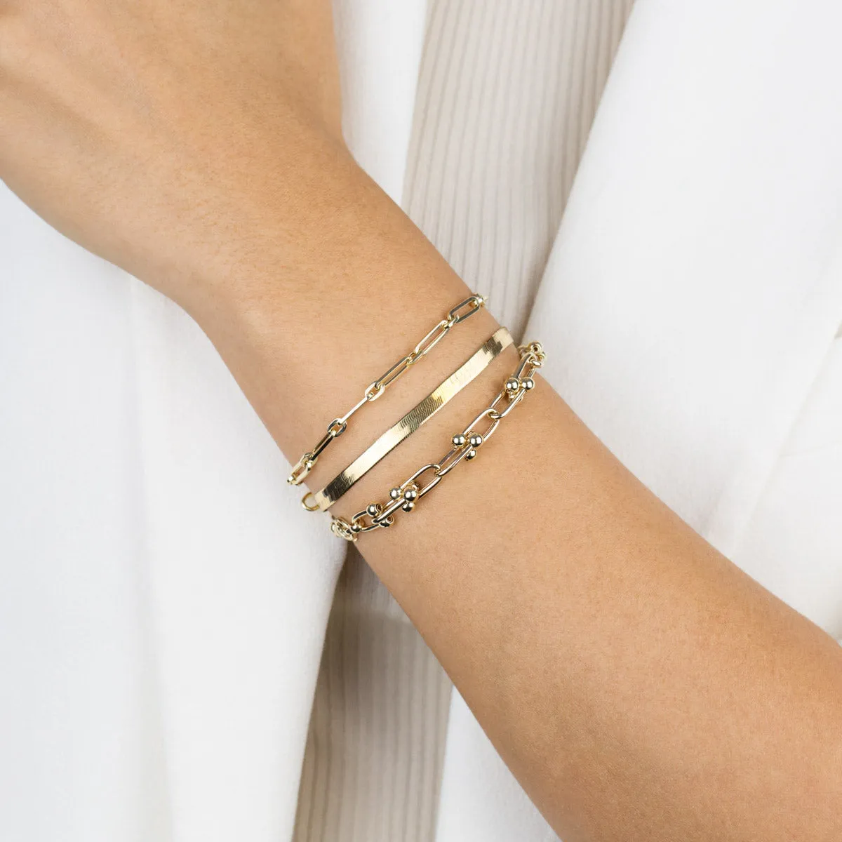 U Chain Bracelet 14K
