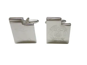 Utah State Map Shape and Flag Design Cufflinks