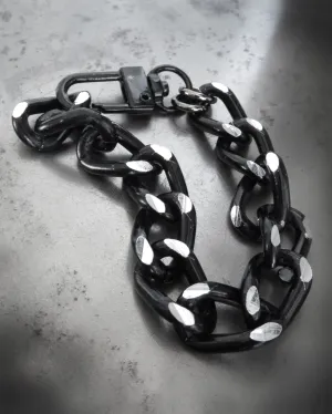 VIBE - Thick Black and Silver Chain Bracelet