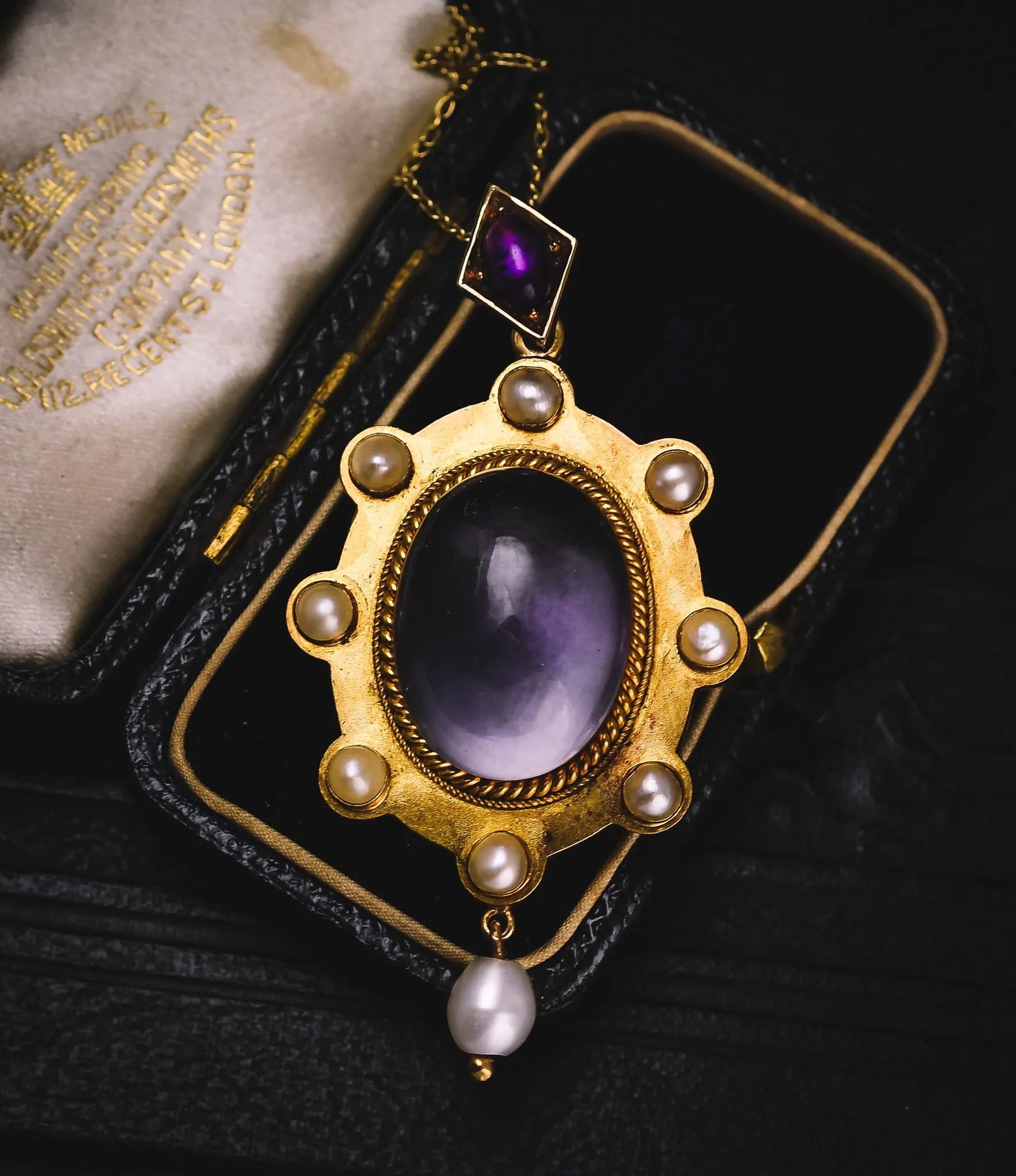 Victorian Rock Crystal & Pearl "Pool Of Light" Locket
