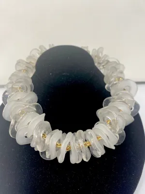 Vintage 60s Lucite Choker with Gold Hardware