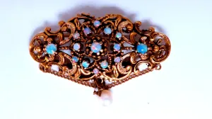 Vintage Edwardian Natural Opal Pin 14kt Pendant 12368