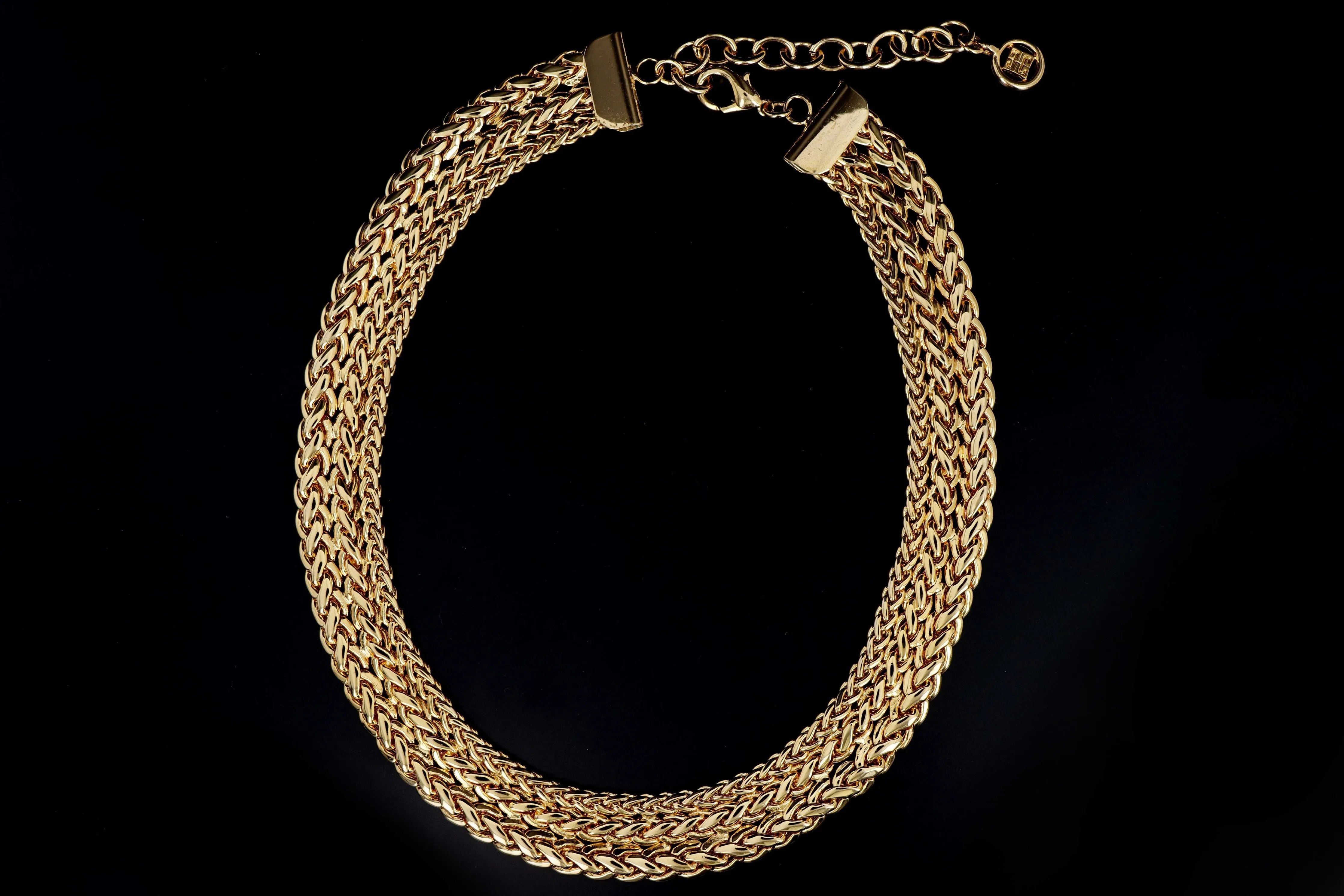 Vintage Givenchy Gold Plated Chain Choker Necklace