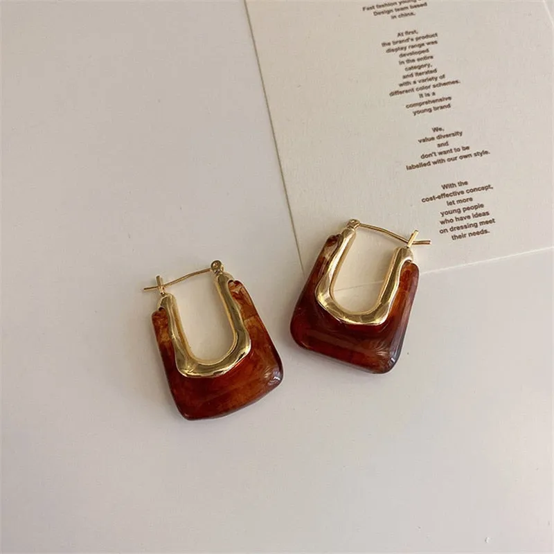 Vintage Hoop Earring For Woman Party Wedding Pendant Jewelry