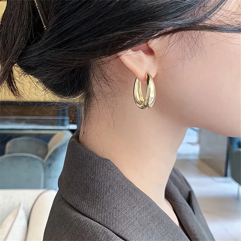 Vintage Hoop Earring For Woman Party Wedding Pendant Jewelry