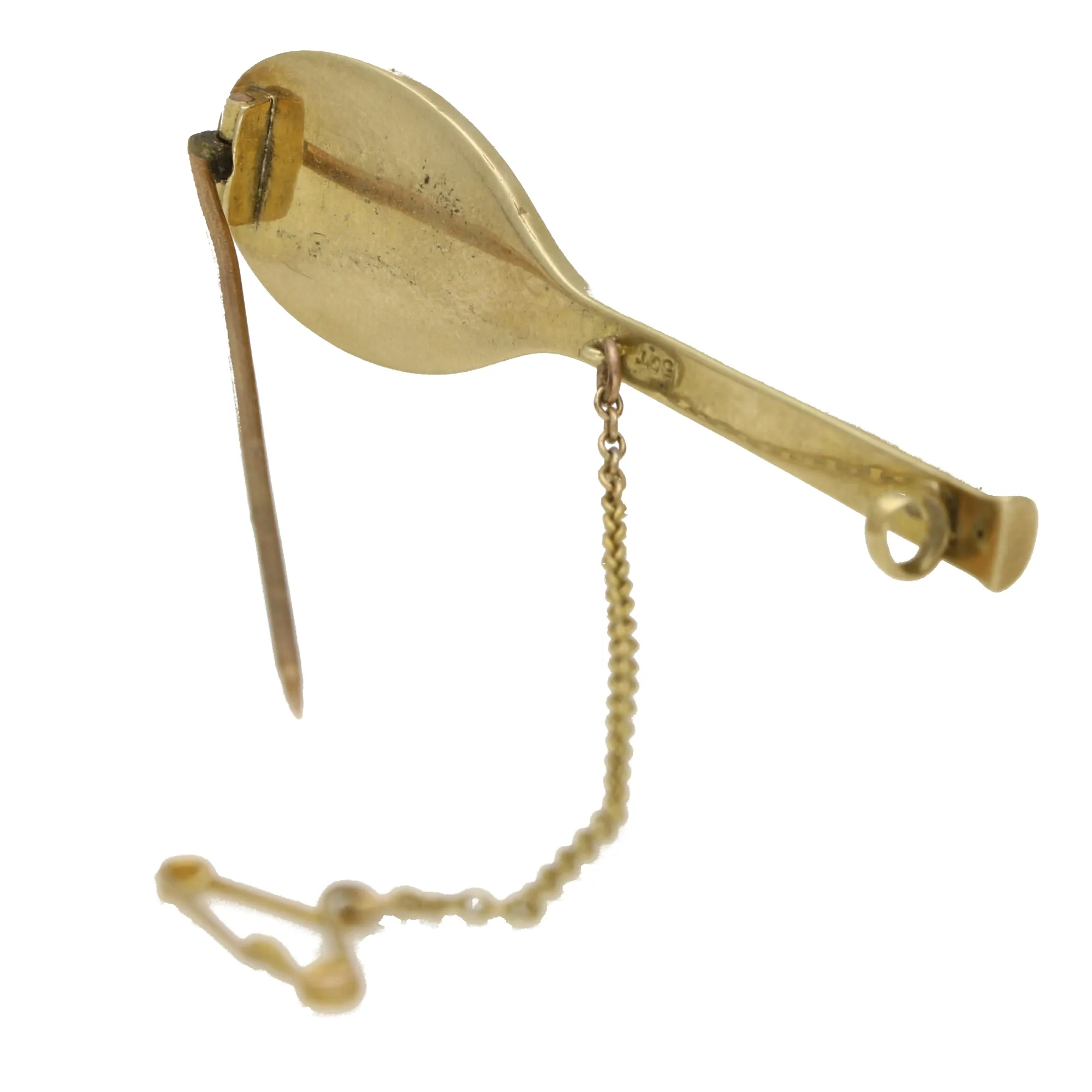 Vintage Pearl Tennis Racket Brooch