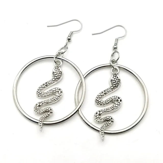 Vintage Snake Dangle Earrings
