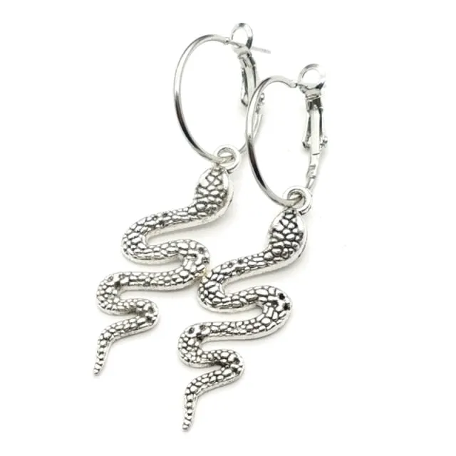 Vintage Snake Dangle Earrings