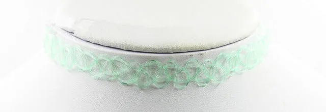 Vintage Stretchy Fishing Line Tattoo Choker Necklace For Women Gothic Rock Punk Grunge Henna Elastic Weave Collar Necklaces
