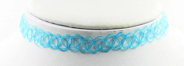 Vintage Stretchy Fishing Line Tattoo Choker Necklace For Women Gothic Rock Punk Grunge Henna Elastic Weave Collar Necklaces