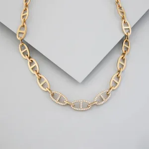 Wanderlust   Co. Multi Link Anchor 14K Gold Vermeil Chain Necklace