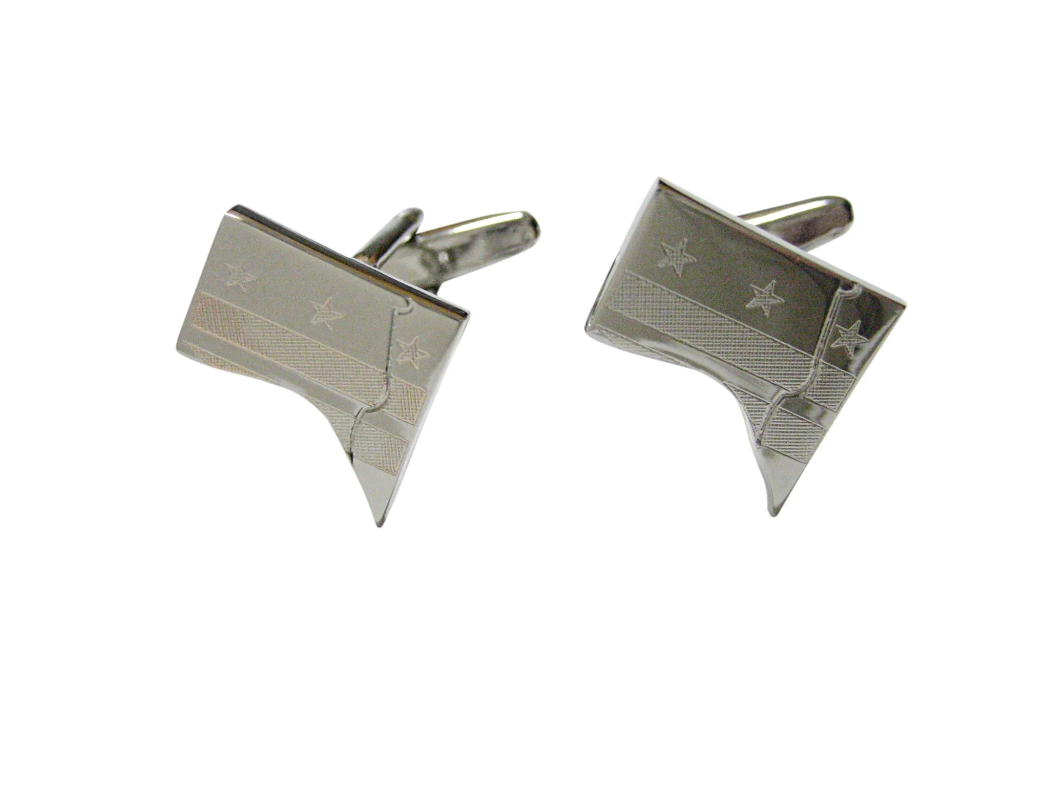 Washington DC Map Shape and Flag Design Cufflinks