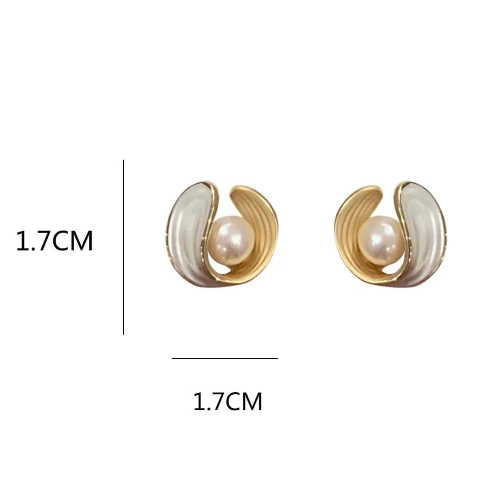 Water Drop Shape Imitation Pearl Drop Earrings