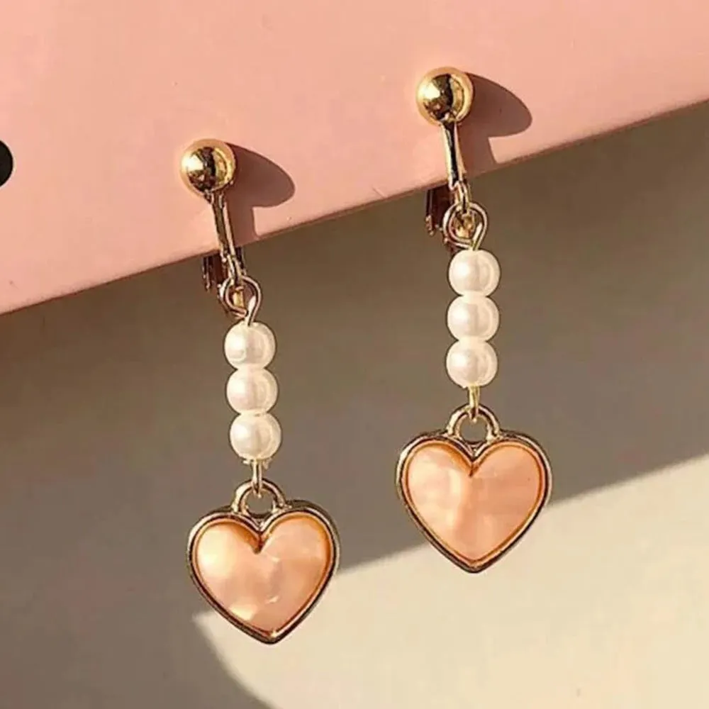 Water Drop Shape Imitation Pearl Drop Earrings