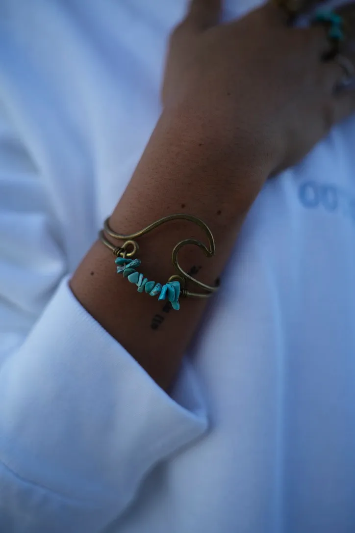 Wavey Bracelet Bronze (Gold Color)