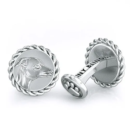 Whippet Embossed Dapper Cufflinks
