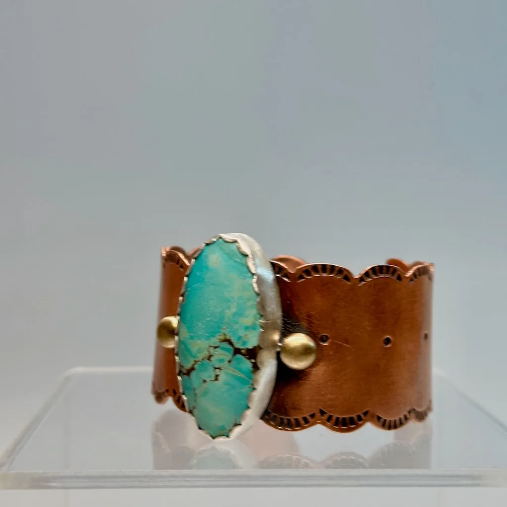 WHITE HALO COPPER CUFF JK194