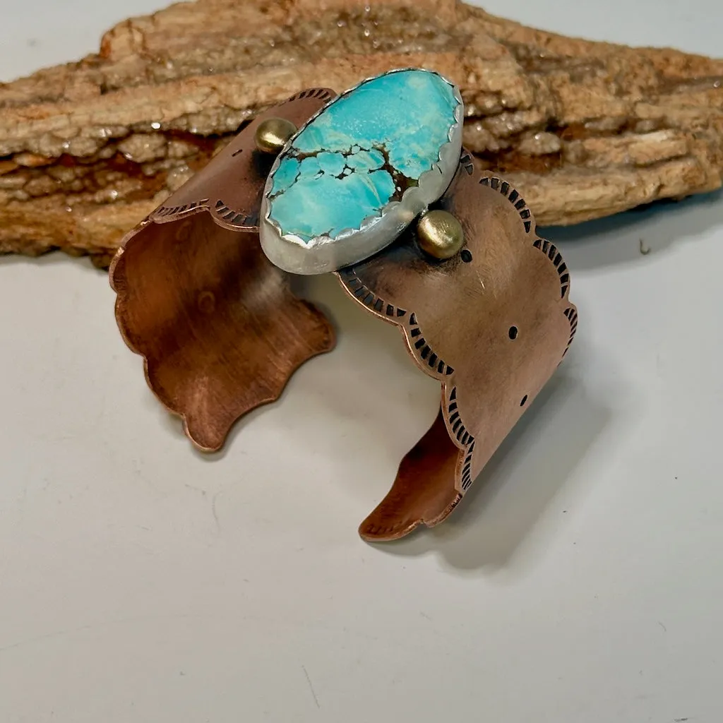 WHITE HALO COPPER CUFF JK194