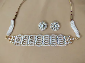 White Kundan Choker Set
