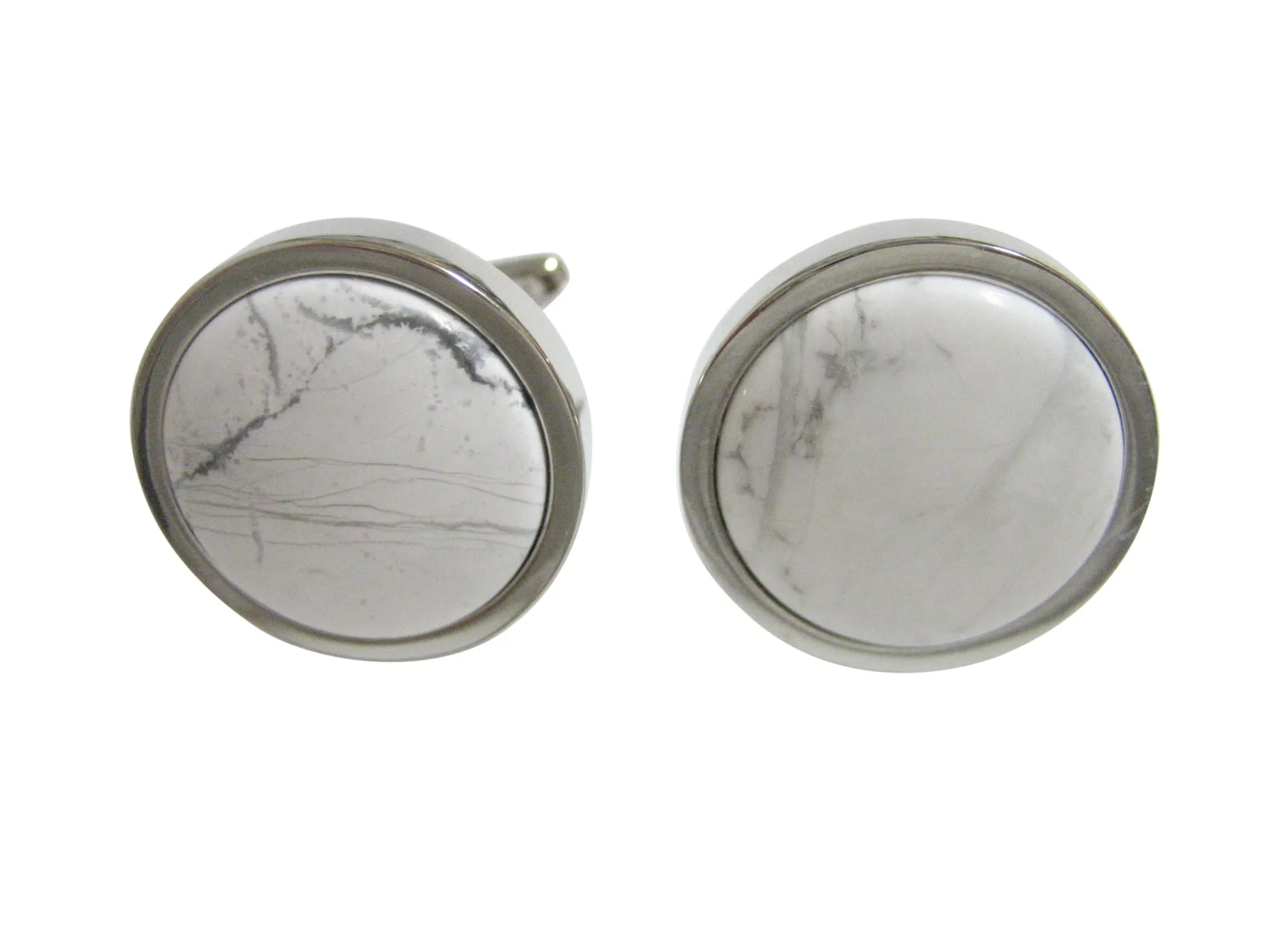 White Marble Stone Cufflinks
