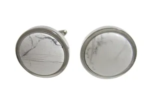 White Marble Stone Cufflinks