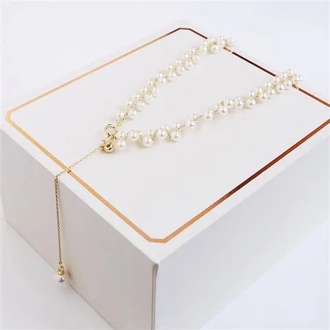 Wholesale black crystal crystal pearl necklace JDC-NE-BY039