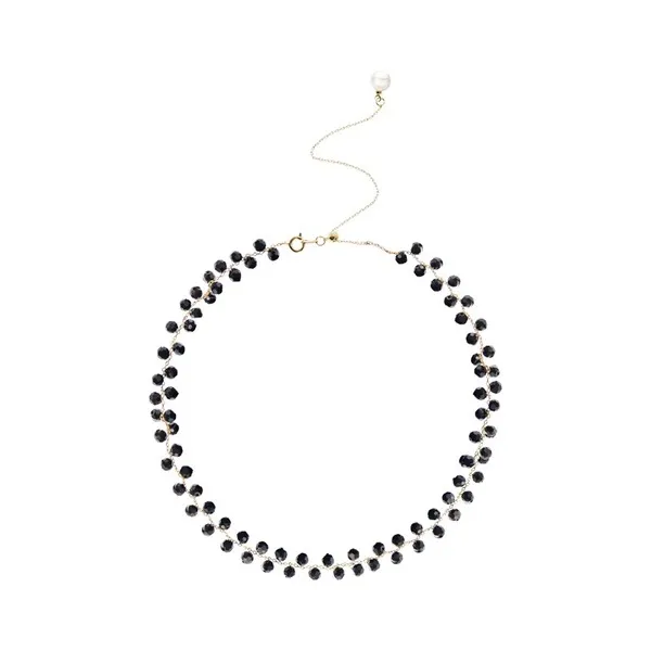 Wholesale black crystal crystal pearl necklace JDC-NE-BY039
