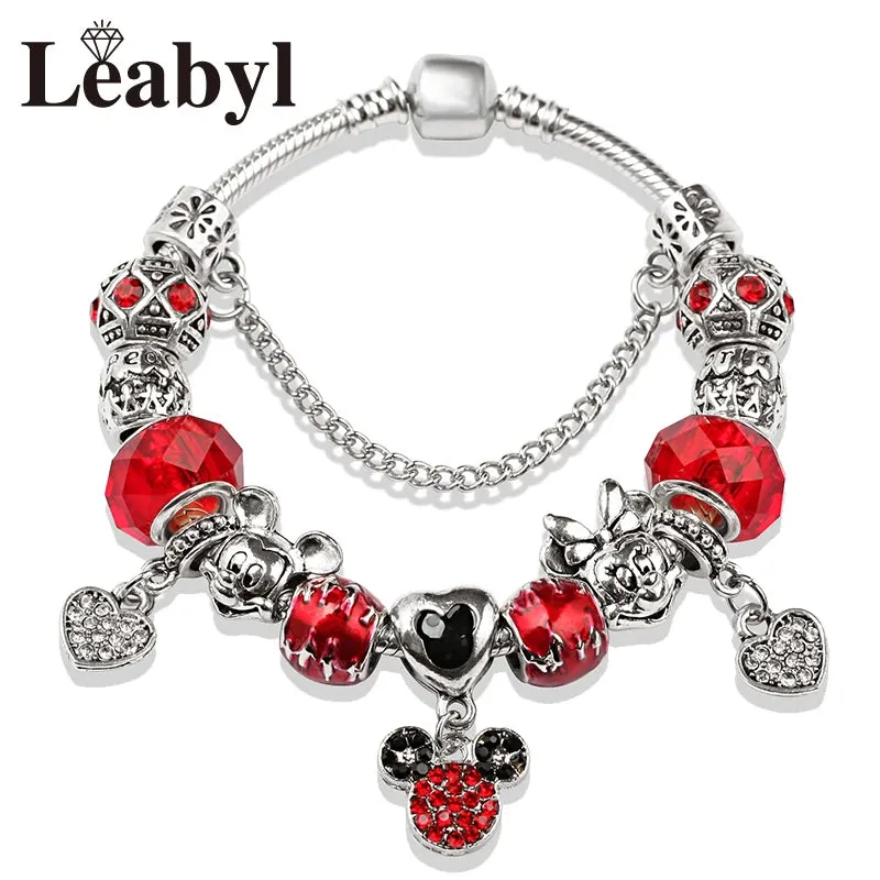 Women's Crystal Bead Charm Bracelets