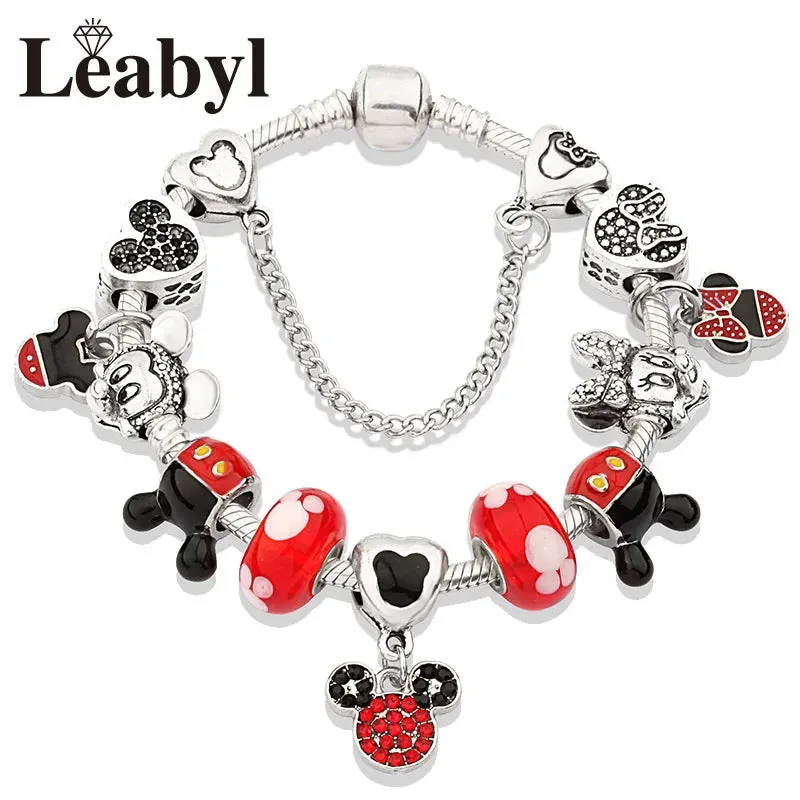 Women's Crystal Bead Charm Bracelets