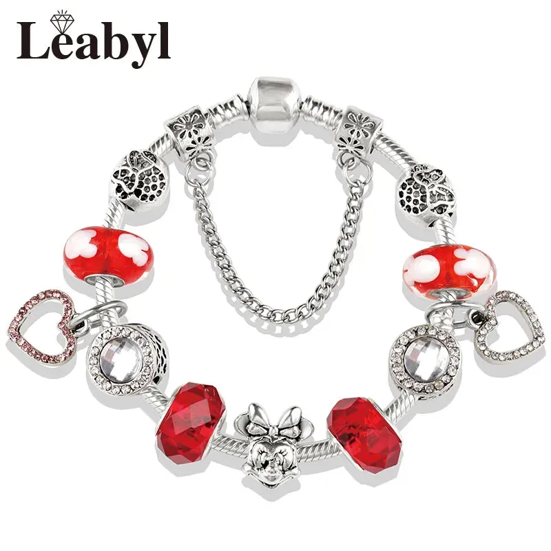 Women's Crystal Bead Charm Bracelets