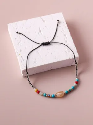 WOMEN'S FASHION ASSORTED COLORS BEADS BRACELET