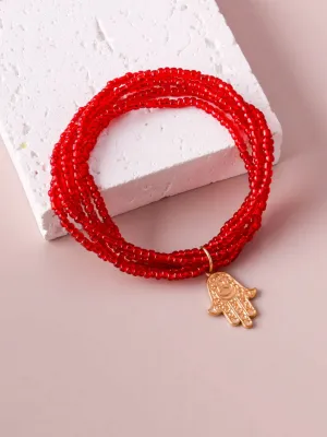 WOMEN'S FASHION ASSORTED COLORS BEADS BRACELET