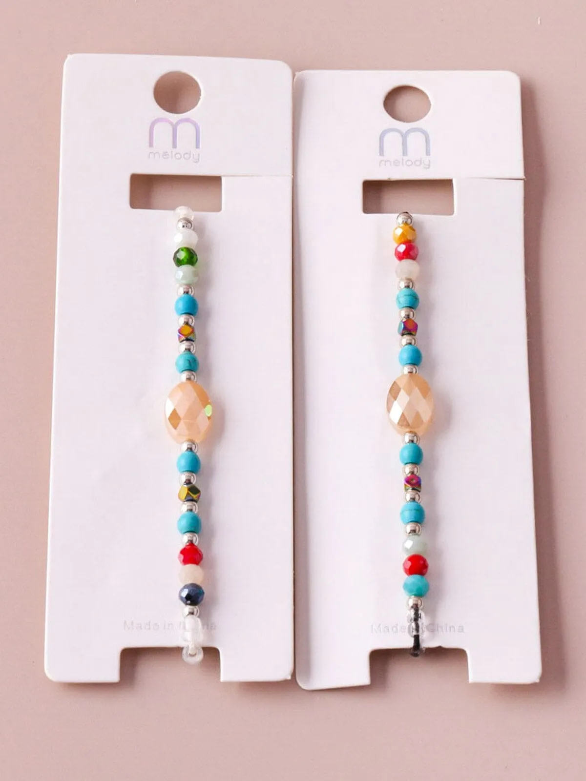 WOMEN'S FASHION ASSORTED COLORS BEADS BRACELET