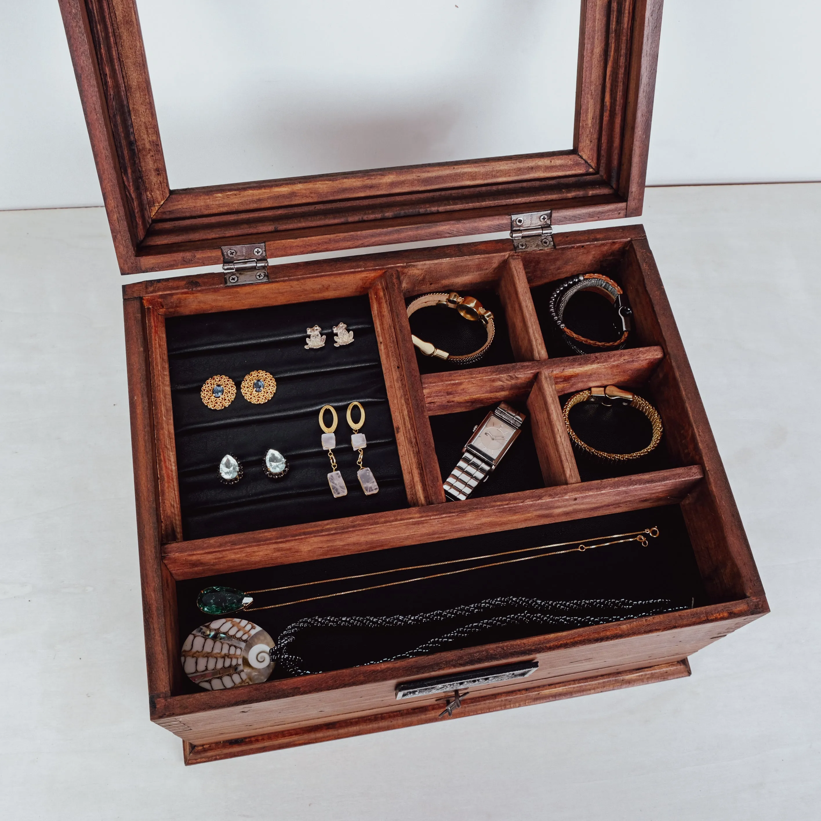 Women's Jewelry Box Organizer with Two Drawers