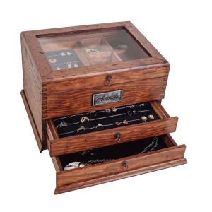 Women's Jewelry Box Organizer with Two Drawers
