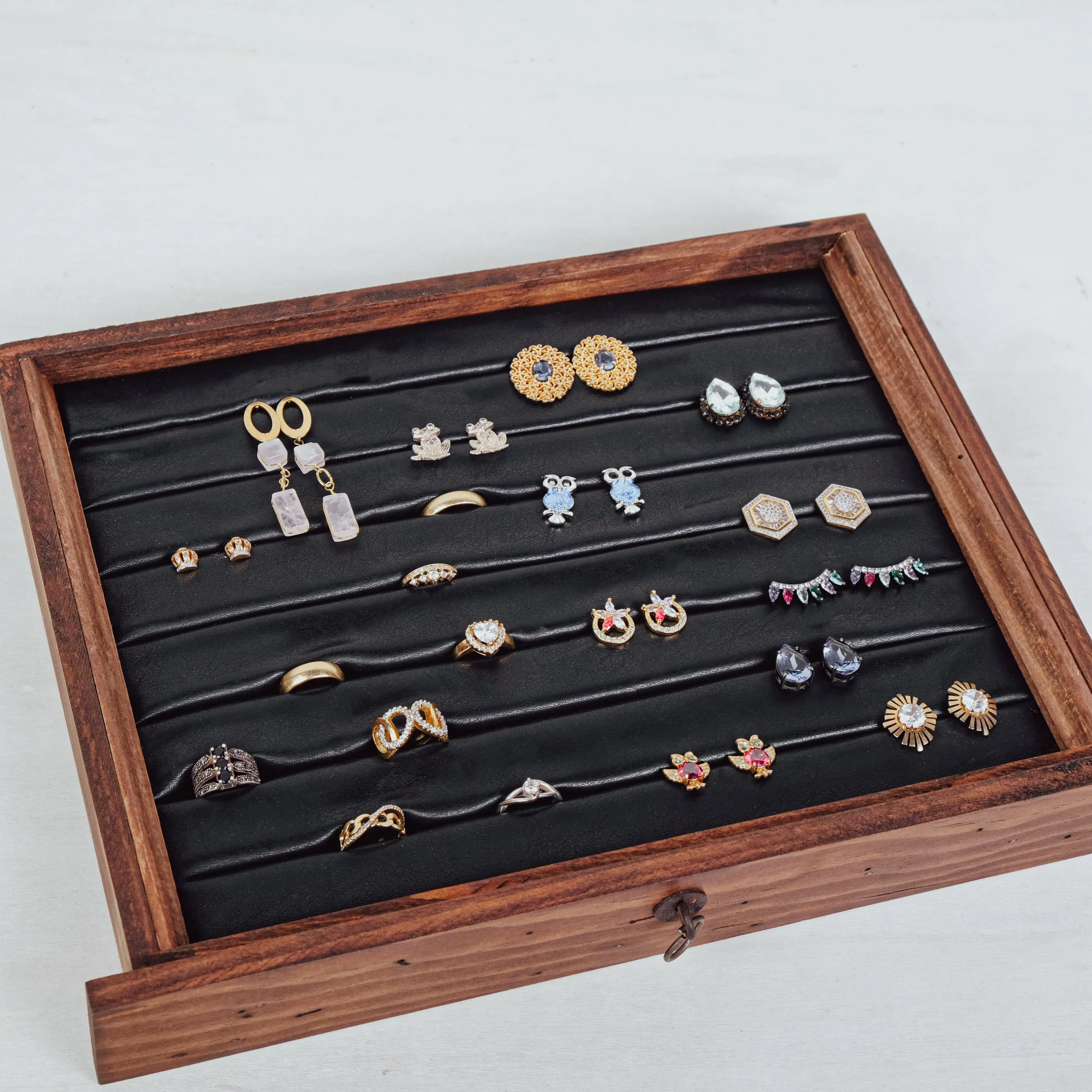 Women's Jewelry Box Organizer with Two Drawers
