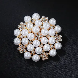 XSB063 - Pearl Flower Brooch