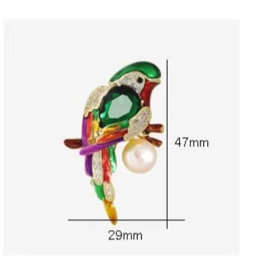 XSB138 - Parrot Pearl Fashion Brooch